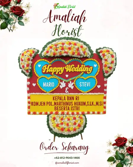 Papan Bunga Pernikahan Cupak